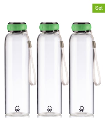 Benetton 3er-Set: Trinkflaschen in Grün - 550 ml