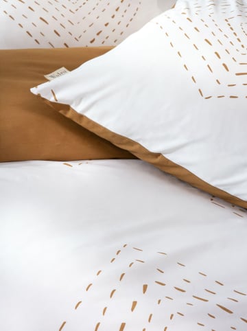 Walra Komplet pościeli "Boho Stitches" w kolorze biało-jasnobrązowym