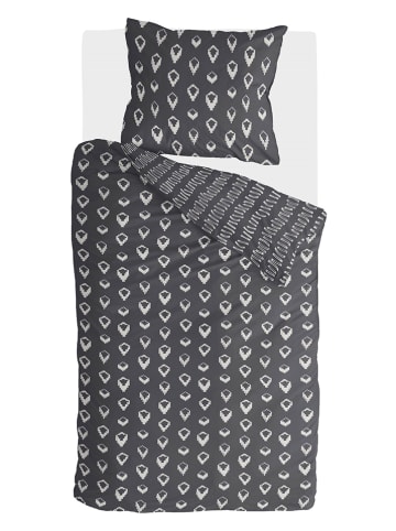 Walra Bettwäsche-Set "Remade Turned Cones" in Anthrazit