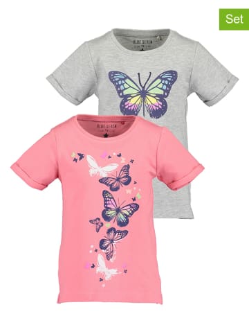 Blue Seven 2-delige set: shirts grijs/lichtroze