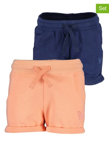 Blue Seven 2-delige set: shorts donkerblauw/oranje