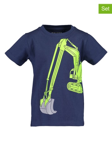 Blue Seven 2-delige set: shirts donkerblauw/rood