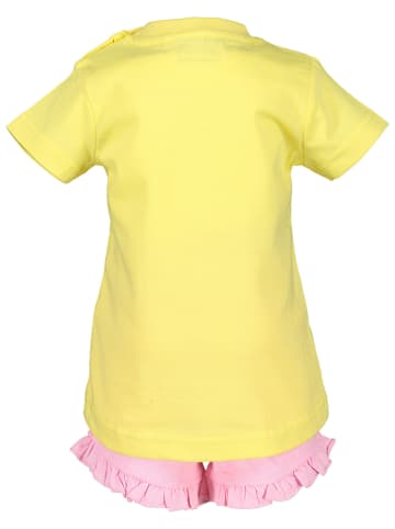 Blue Seven 2-delige outfit geel/lichtroze