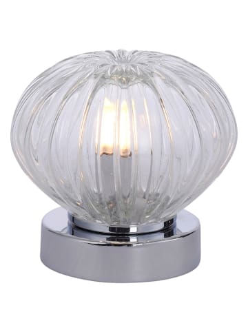 LeuchtenDirekt Tafellamp "Tabea" transparant/zilverkleurig - (H)12,5 cm