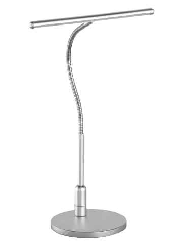 LeuchtenDirekt Lampa stołowa LED "Juby" w kolorze srebrnym - wys. 40 cm