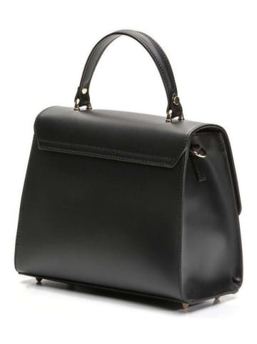 maison héritage PARIS Leder-Henkeltasche "Clau" in Schwarz - (B)26 x (H)20 x (T)9 cm