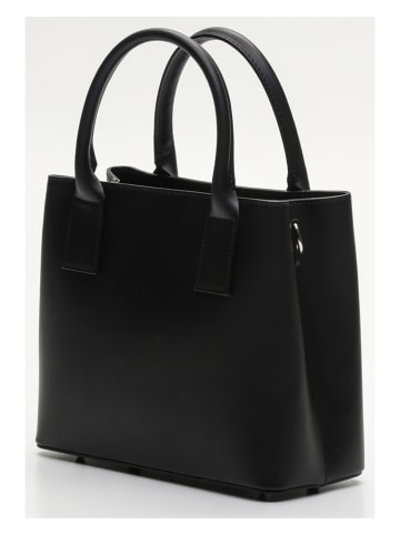 Maison héritage PARIS 'Mini Fara' leather handbag in black - 27 x 21 x 11 cm