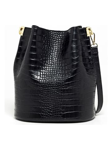 maison héritage PARIS Leren schoudertas "Bruna" zwart - (B)23 x (H)26,5 x (D)16 cm