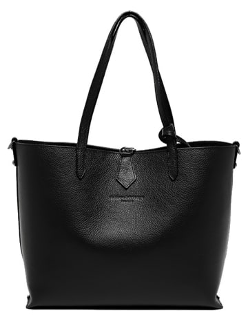 maison héritage PARIS Leder-Schultertasche "Elix" in Schwarz - (B)36 x (H)30 x (T)11 cm