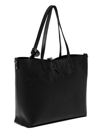 maison héritage PARIS Leder-Schultertasche "Elix" in Schwarz - (B)36 x (H)30 x (T)11 cm