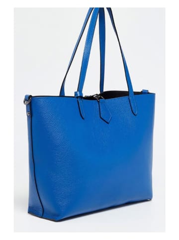 maison héritage PARIS Leren schoudertas "Elix" blauw - (B)36 x (H)30 x (D)11 cm