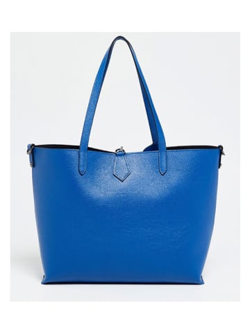 maison héritage PARIS Leren schoudertas "Elix" blauw - (B)36 x (H)30 x (D)11 cm