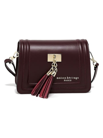 maison héritage PARIS Leren schoudertas "Core" bordeaux - (B)20,5 x (H)13 x (D)6 cm