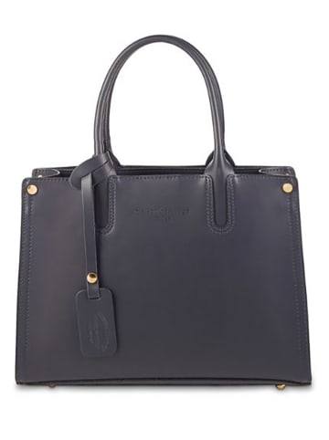 maison héritage PARIS Leren handtas "Pure" donkerblauw - (B)33 x (H)24 x (D)13 cm