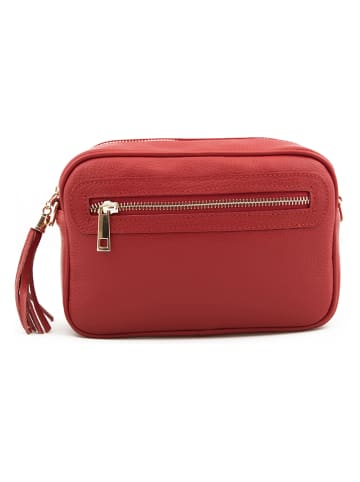 maison héritage PARIS Leren schoudertas "Gaby" rood - (B)28 x (H)22 x (D)8,5 cm