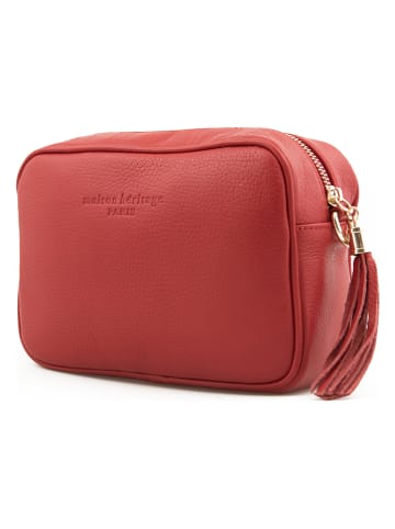 maison héritage PARIS Leren schoudertas "Gaby" rood - (B)28 x (H)22 x (D)8,5 cm