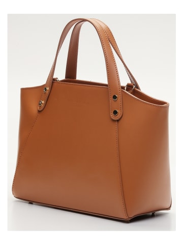 maison héritage PARIS Leren schoudertas "Parl" camel - (B)29,5 x (H)23,5 x (D)12 cm