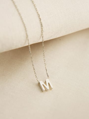 Lodie Silver Zilveren ketting "M" met hanger - (L)43 cm