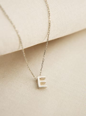 Lodie Silver Zilveren ketting "E" met hanger - (L)43 cm