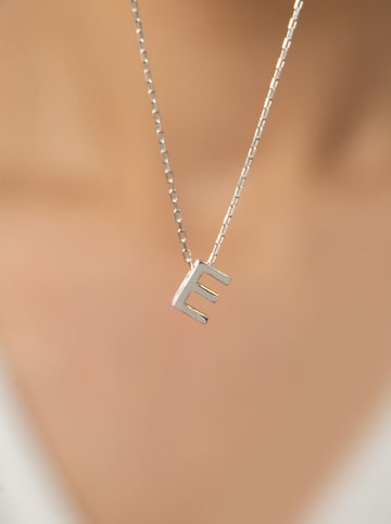 Lodie Silver Silber-Halskette "E" mit Anhänger - (L)43 cm