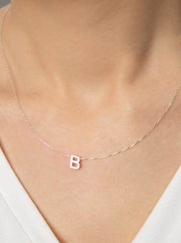 Lodie Silver Srebrny naszyjnik "B" z zawieszką - dł. 43 cm