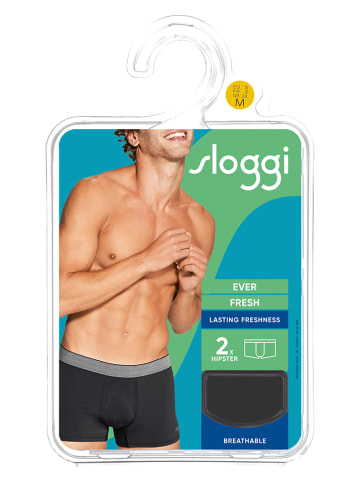 Sloggi 2er-Set: Boxershorts in Schwarz