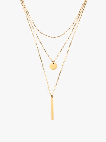 Steel_Art Vergulde ketting met hangers - (L)50 cm