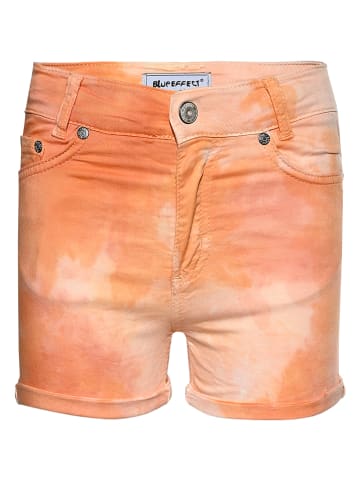 Blue Effect Shorts in Orange