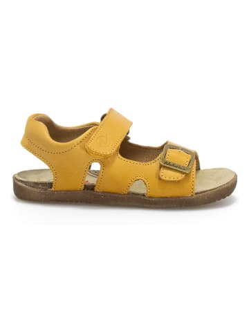 Naturino Skórzane sandały "Stream" w kolorze żółtym