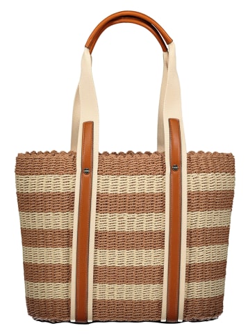 ESPRIT Shopper bag "Deira" w kolorze beżowo-jasnobrązowym - 33 x 28 x 19 cm