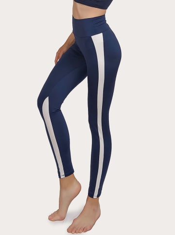 Anaissa Functionele legging donkerblauw/wit