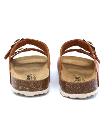 billowy Klapki w kolorze jasnobrązowym