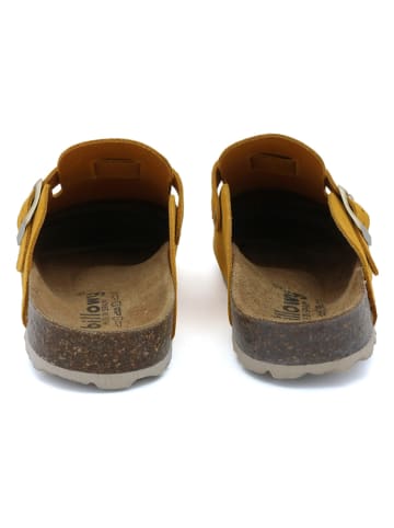 billowy Leren clogs geel