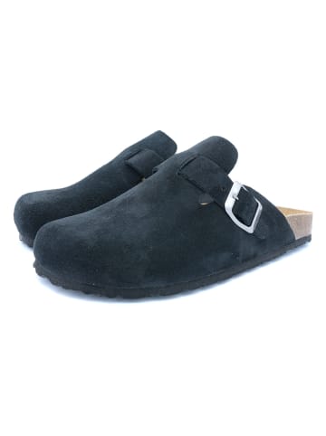 billowy Leren clogs zwart