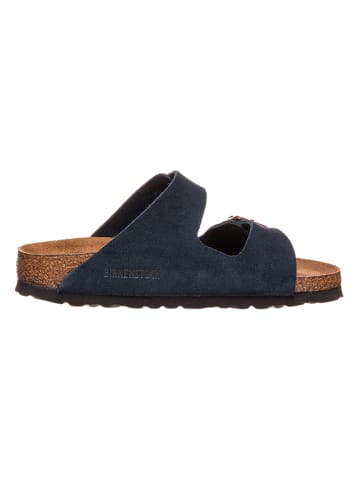 Birkenstock Skórzane klapki "Arizona" w kolorze granatowym