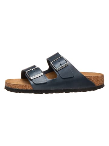 Birkenstock Leder-Pantoletten "Arizona" in Dunkelblau - Weite S