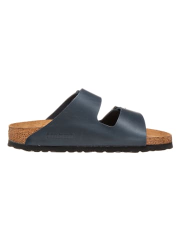 Birkenstock Leder-Pantoletten "Arizona" in Dunkelblau - Weite S