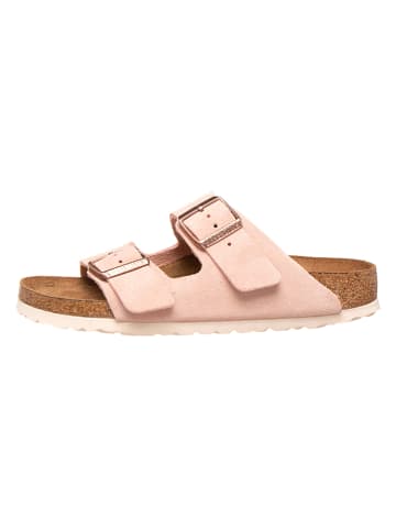 Birkenstock Leder-Pantoletten "Arizona" in Rosa - Weite S