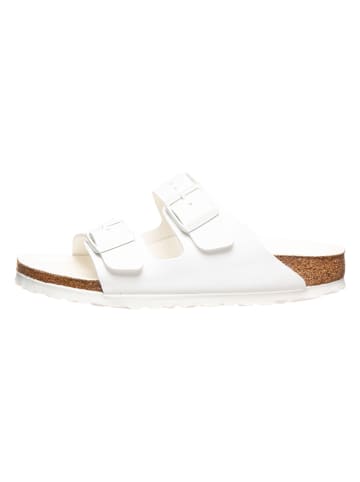 Birkenstock Slippers "Arizona" wit - wijdte S