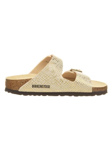 Birkenstock Slippers "Arizona" crème/goudkleurig - wijdte S