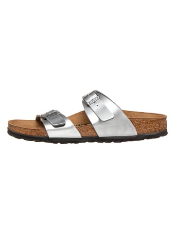 Birkenstock Klapki "Sydney" w kolorze srebrnym
