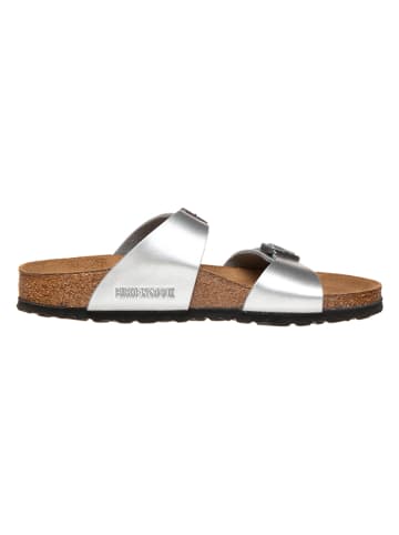 Birkenstock Klapki "Sydney" w kolorze srebrnym