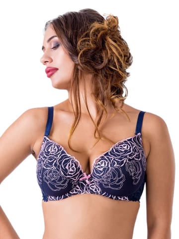 Valea Push-up beha "Elektra" donkerblauw/lichtroze