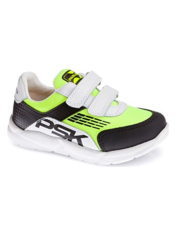 Pablosky Sneakers in Weiß/ Neongrün/ Schwarz