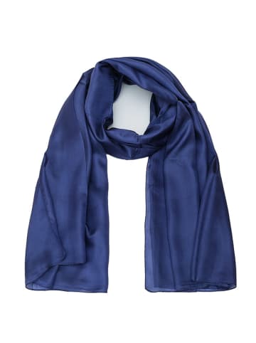 Made in Silk Zijden sjaal donkerblauw - (L)190 x (B)110 cm