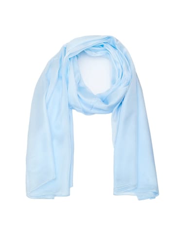 Made in Silk Jedwabny szal w kolorze błękitnym - (D)190 x (S)110 cm