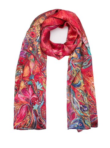 Made in Silk Jedwabny szal ze wzorem - 170 x 50 cm