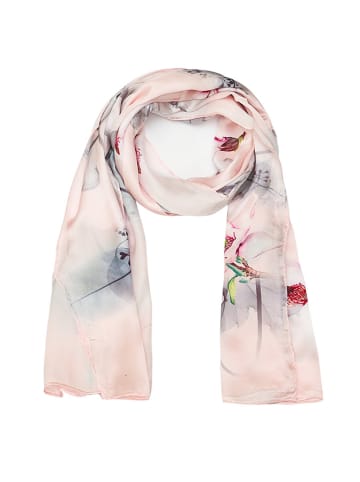 Made in Silk Zijden sjaal lichtroze/meerkleurig - (L)170 x (B)50 cm