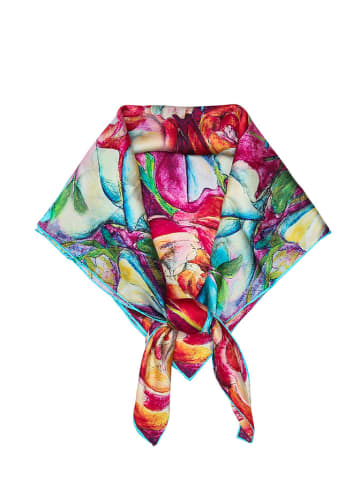 Made in Silk Zijden sjaal meerkleurig - (L)90 x (B)90 cm