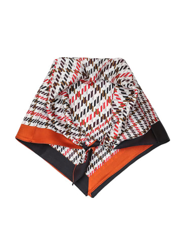 Made in Silk Zijden sjaal zwart/rood - (L)50 x (B)50 cm